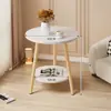 Mesa redonda pequeña, mesa de centro, uso simple en sala de estar del hogar, mesa auxiliar para sofá, mesita de noche de dormitorio, mesa de balcón mini minimalista creativa