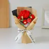 Buquê de Fios de Tricô Transfronteiriço, Rosas Simuladas Feitas à Mão, Presente de Aniversário para Meninas, Melhores Amigas, Dia dos Namorados