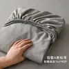 Sábana bajera ajustada de algodón puro para todas las estaciones de estilo minimalista, funda de sábana bajera 100% algodón Clase A, pieza única, engrosada, sábana segura para bebés, operada por uno mismo