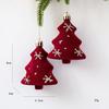 Colgante de Bastón con Lazo Rojo Afelpado y Pintura para Árbol de Navidad Colgante Decoración de Escena Transfronteriza Nuevo Producto