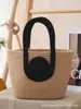 Bolsa de Tecido de Algodão Grande Capacidade Bolsa de Ombro para Praia Bolsa de Mão Vazada Bolsa Feminina Bolsa de Corda de Algodão Bolsa de Palha Bolsa Tote Transversal