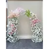 Nuevo Arco de Hierro para Bodas Soporte de Flores Forma de Cuerno Puerta Decoración de Boda al Aire Libre Arco Decoración de Fondo de Boda