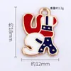 Vendas Diretas de Fabricante Transfronteiriço Dia da Independência Americana Pingente EUA Acessórios DIY Liga de Liga de Óleo Pingente Único Joias Atacado