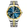 Relojes de Marca del Fabricante Original, Relojes de Negocio de Moda para Hombre, Resistentes al Agua, Luminosos, Doble Calendario, Relojes de Pulsera para Hombre con Diseño Único Facetado
