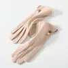 Guantes de Invierno para Mujer, Estilo Pareja, Sin Dedos, Ciclismo al Aire Libre, Estudiante Escribiendo, Guantes Térmicos de Medio Dedo para Invierno