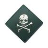 División Aerotransportada 101 de EE. UU./Calavera de Gas Venenoso/Insignia de Primeros Auxilios de Rescate/Brazalete de PVC con Adhesivo de Gota de Pegamento/Insignia de Velcro