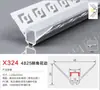 Luminária Linear LED de Sobrepor com Teto Pré-Embutido de Liga de Alumínio Cinza, Luminária Linear de Borda Cob, Perfil Embutido para Canal de Luz