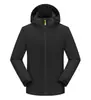 Chaqueta exterior de grado profesional, imprimible a medida, de una sola capa, a prueba de viento e impermeable, para camping, senderismo, montañismo y actividades de equipo.
