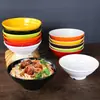 Tazón comercial de melamina para hot pot picante, tazón de plástico para ramen de comida rápida, tazón de imitación de porcelana para fideos de caracol agripicantes, tazón grande para fideos de res