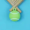 Llavero de Fútbol Simulado Colgante para Bolso Baloncesto de Goma Blanda Estéreo Tenis Accesorios DIY Pequeños Regalos para Eventos Venta al por Mayor