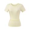 Ropa de Mujer al por Mayor para Exportación Transfronteriza 2025 Verano Estilo Europeo y Americano Cuello Redondo Manga Corta Color Puro Slim Camiseta Tops para Mujer Z625283