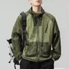 Juvenil Moderno Versátil Bloqueo de Color Nueva Alta Calidad Protección Solar Ropa Estándar Hombre Moda Exterior Verano Chaqueta con Cremallera y Capucha