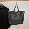 Bolso Popular de Comercio Exterior para Mujer Bolso Tote con Estampado de Leopardo Otoño e Invierno para Viaje al Trabajo Bandolera de Gran Capacidad de Ante Bolso de Hombro de Mano