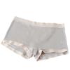 Boxers de niña de color sólido de alta elasticidad, amigables con la piel, sin costuras, anti-exposición, bóxer para mujer, ropa interior con entrepierna de algodón antibacteriana para mujer