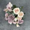 Manojo Simulado de 7 Puntas de Peonías Ricas para Arreglo de Decoración de Boda y Hogar, Rosas Hibisco, Adornos de Flores Artificiales Transfronterizos al por Mayor