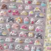 Pegatina de Burbuja Estéreo con Patrón de Animalito Lindo Panda para Niños Niña Taza de Agua Guka Funda de Teléfono Móvil Pegatina Decorativa