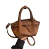 Bolso de Mano Retro de Gama Alta, Bolso Tote Pequeño para Mujer, Nuevo Bolso Cubo Pequeño de Moda 2025, Bolso Cruzado Simple de un Solo Hombro