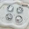 Decoración para Uñas con Lentejuelas de Estrella Plateada Tamaño Mixto Estrella de Cinco Puntas Corazón Redondo Puntos Parche Decorativo para Uñas