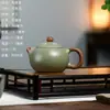 Fábrica Original em Yixing, Bule de Argila Roxa Totalmente Feito à Mão, Bule de Argila Roxa Argila Vermelha de Mina de Carvão Pequena de Minério Original, Bule Xishi Totalmente Feito à Mão