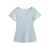 Ay1016-25 Estilo Coreano Cintura Fina Cadarço Decote V Manga Curta Camiseta Feminina Sexy Top Sexy