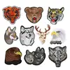 Lixin accesorios para ropa perro lobo Águila Tigre cabeza de animal parches pegatinas accesorios para ropa logo bordado insignia tela bordada pegatinas
