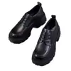 Zapatos de Cuero Pequeños con Suela Gruesa que Aumentan la Altura, Estilo Británico, con Cordones, Suela de Plataforma, Mocasines Pequeños para Mujer, Nueva Colección Primavera/Otoño 2026