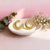 Pendientes de Anillo C con Textura Vintage de Gota de Agua con un Toque Retro de Alta Gama, Artículo de Venta Caliente Transfronterizo, Galvanoplastia Patentada, Marca Mesurely
