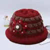 Novo chapéu quente espesso de outono e inverno para meia-idade e idosos, chapéu de lã feminino, chapéu para mãe, avó, senhora idosa, sogra