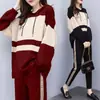 Conjunto Casual Elegante para Mulheres Plus Size 2026 Primavera e Outono Nova Roupa Feminina de Tamanho Grande, Rejuvenescedor e Moderno, Conjunto de Duas Peças Soltinho e Emagrecedor