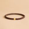 Pulseras de Sándalo Dorado para Niñas, Pulseras Simples para Parejas, Cuentas Budistas, Estilo Étnico, Cuentas de Rosario, Una Vuelta al por Mayor