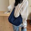 Verão 2025 Moda Nova Bolsa de Tecido Versátil Bolsa Casual Feminina Bolsa Tote de Ombro Simples e Moderna Ruiying