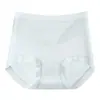 Ropa interior para mujer, Seda de hielo, Cintura media-alta, Malla transpirable, Algodón sexy color arándano, Entrepierna extendida, Base líquida, Calzones tipo triángulo para mujer