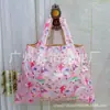 Nova Sacola Tote Pequena de Desenho Animado com Várias Figuras, Sacola de Compras Dobrável, Bolsa de Viagem de Grande Capacidade