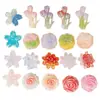 Luz de luciérnaga variable ramo de tulipanes resina rosa flor de cerezo noche accesorios diy gel de crema pinza para el pelo parche
