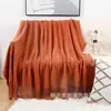 Manta de sofá de estilo nórdico manta para siesta en la oficina manta tejida de lana con borlas casual para aire acondicionado manta pequeña