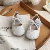 Zapatos de Princesa para Niñas 2026 Nuevo Otoño Cómodos Suela Suave Zapatos de Cuero para Niños Zapatos Brillantes de Cristal con Vestido Formal Zapatos para Actuación