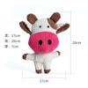 Juguete explosivo para mascotas de Amazon: peluche de conejo, vaca, elefante, voz, bonito juguete para perros, venta al por mayor.