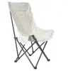 Silla lunar plegable de almacenamiento portátil personalizada con bolsillo lateral para playa, bocetos, picnics y sentarse a largo plazo sin colapsar, asiento para exteriores