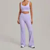 Conjunto de Yoga de Sujetador Transfronterizo y Pantalones Acampanados, Ropa Deportiva de Fitness Ajustada de Secado Rápido, Conjunto Deportivo para Correr 25010+9089