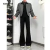 Calça Pantalona Lisa Retro Japonesa Masculina Outono Toque de Luxo Caimento Elegante Emagrecedora Bootcut