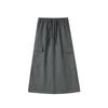 Saia de Workwear Cáqui para Mulheres, Nova Primavera/Verão 2026 Cintura Alta Linha A Emagrecedora Petite Saia Retrô Americana