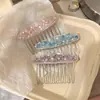 Peine Dulce para el Cabello con Pedrería para Flequillo, Peine para la Parte Trasera de la Cabeza, Peine para Recoger la Mitad del Cabello, Pasador, Accesorio para el Cabello para Primavera