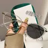 Estilo Igual de Celebridade da Internet Xiaohongshu Olho de Gato Armação de Metal Transfronteiriça Óculos para Miopia Podem Ser Equipados com Lentes Planas Retrô Óculos de Armação Completa