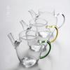 Vaso de vidrio resistente al calor, grueso y resistente al calor, dispensador de té de mano antiguo de mar de té, accesorios para la ceremonia del té de kung fu