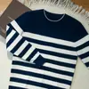 Nuevo Suéter de Cachemira Rayado de Cuello Redondo para Hombre Otoño e Invierno, Suéter Base de Punto Color Bloque Casual a la Moda, Ropa Interior Sencilla