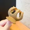 Pinza para el cabello de lujo de alta gama en color marrón, tamaño grande nuevo para cabello grueso, pinza de tiburón para recogidos en la parte posterior de la cabeza, accesorio para el cabello de uso diario
