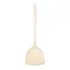 Conjunto de utensílios de cozinha em silicone branco leitoso estilo nórdico, resistente ao calor, antiaderente, inclui espátula, concha de sopa de silicone e escumadeira para culinária caseira