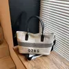 Moda Bolso Tote de Lona Rayado Nuevo Gran Capacidad Versátil Retro para Viajes Diarios Hombro Axila para Mujer