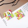 2021 Recién Llegado Aretes Mujer Edición Coreana Aretes Cuadrados Aretes Largos Elegantes Verano Fresco Aretes Combinables Aretes