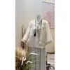 Nueva Camisa de Satén de Seda Estilo Chino, Nuevo Modelo Primavera 2026, Elegante Blusa de Acetato a la Moda con Encaje